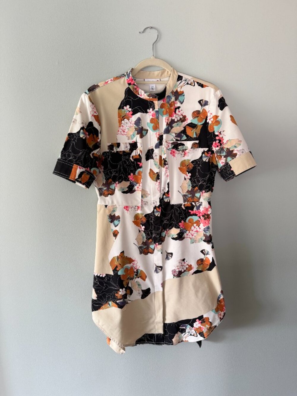 3-1 Phillip Lim Shirt Dress, Floral Abstract Medium - Picture 4 of 16